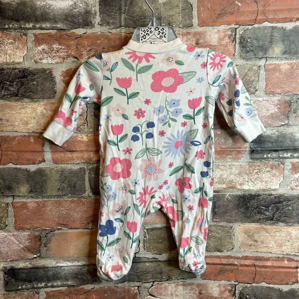 5 for $25🔥3M Baby Girl Carters Floral White Foot Sleeper Bodysuit‎